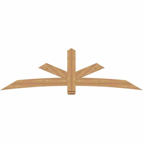 Ekena Millwork Alberta Smooth Timber Gable Bracket, Western Red Cedar, 96"W x 28"H x 1 1/2"D x 5 1/2"F, 7/12 Pitch GBW096X28X0206ALB00SWR - main